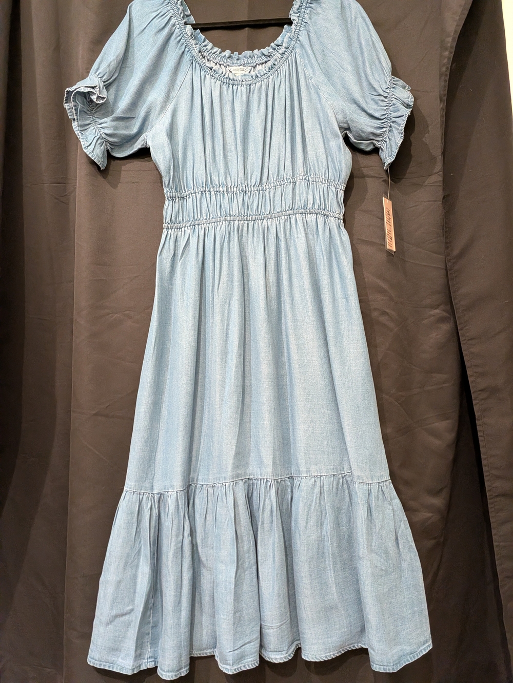 Nanette Lepore Light Blue Smocked Midi Dress